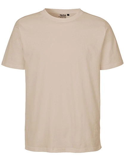 Unisex Regular T-Shirt zum Besticken und Bedrucken in der Farbe Sand mit Ihren Logo, Schriftzug oder Motiv.