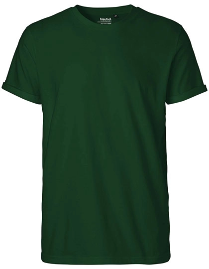Men´s Roll Up Sleeve T-Shirt zum Besticken und Bedrucken in der Farbe Bottle Green mit Ihren Logo, Schriftzug oder Motiv.
