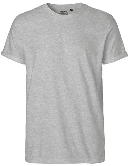 Men´s Roll Up Sleeve T-Shirt zum Besticken und Bedrucken in der Farbe Sport Grey mit Ihren Logo, Schriftzug oder Motiv.