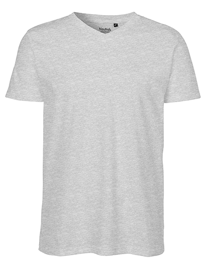 Men´s V-Neck T-Shirt zum Besticken und Bedrucken in der Farbe Sport Grey mit Ihren Logo, Schriftzug oder Motiv.