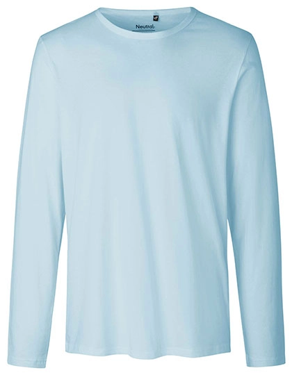 Men´s Long Sleeve T-Shirt zum Besticken und Bedrucken in der Farbe Light Blue mit Ihren Logo, Schriftzug oder Motiv.