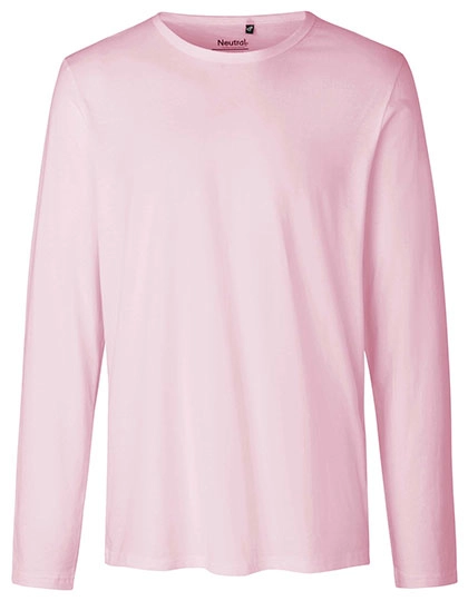 Men´s Long Sleeve T-Shirt zum Besticken und Bedrucken in der Farbe Light Pink mit Ihren Logo, Schriftzug oder Motiv.