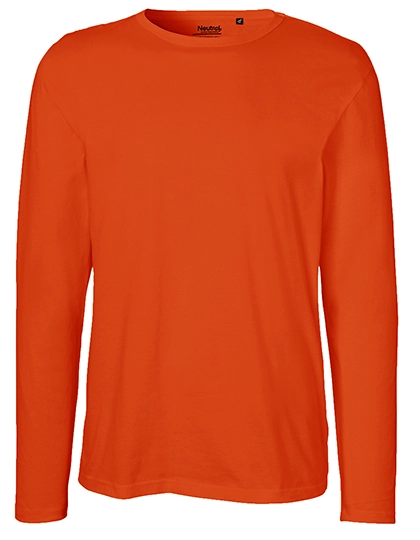 Men´s Long Sleeve T-Shirt zum Besticken und Bedrucken in der Farbe Orange mit Ihren Logo, Schriftzug oder Motiv.