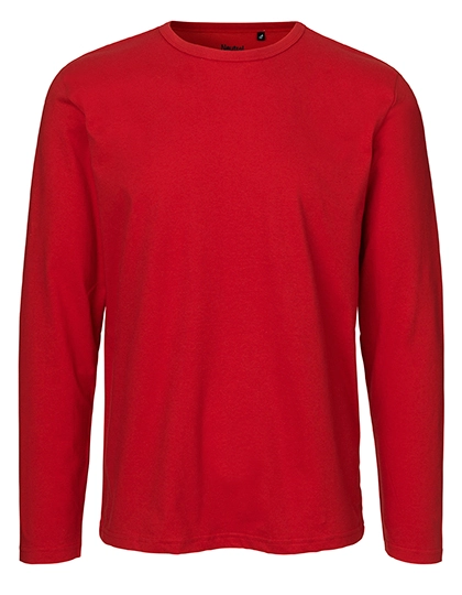 Men´s Long Sleeve T-Shirt zum Besticken und Bedrucken in der Farbe Red mit Ihren Logo, Schriftzug oder Motiv.