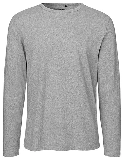 Men´s Long Sleeve T-Shirt zum Besticken und Bedrucken in der Farbe Sport Grey mit Ihren Logo, Schriftzug oder Motiv.