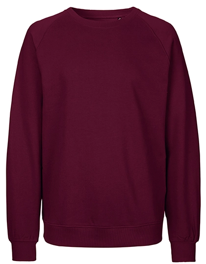 Unisex Sweatshirt zum Besticken und Bedrucken in der Farbe Bordeaux mit Ihren Logo, Schriftzug oder Motiv.
