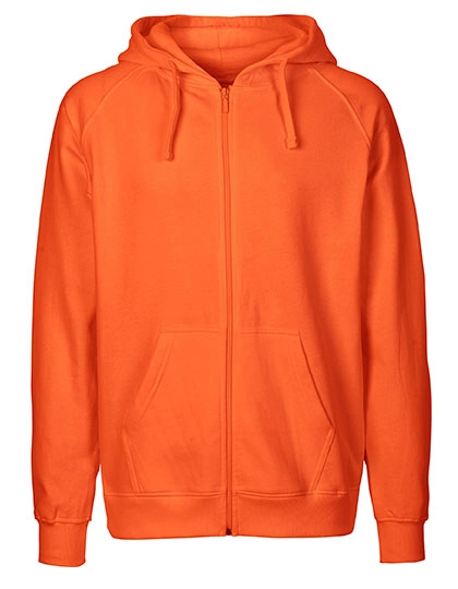 Men´s Zip Hoodie zum Besticken und Bedrucken in der Farbe Orange mit Ihren Logo, Schriftzug oder Motiv.