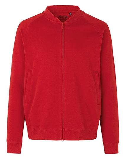 Unisex Jacket With Zip zum Besticken und Bedrucken in der Farbe Red mit Ihren Logo, Schriftzug oder Motiv.