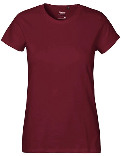 Ladies´ Classic T-Shirt zum Besticken und Bedrucken in der Farbe Bordeaux mit Ihren Logo, Schriftzug oder Motiv.
