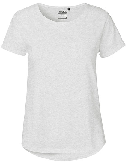 Ladies´ Roll Up Sleeve T-Shirt zum Besticken und Bedrucken in der Farbe Ash Grey mit Ihren Logo, Schriftzug oder Motiv.