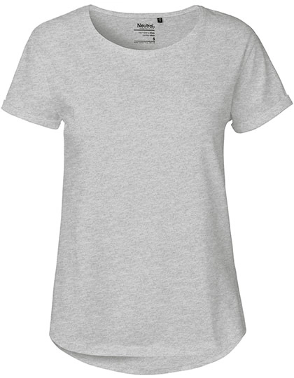 Ladies´ Roll Up Sleeve T-Shirt zum Besticken und Bedrucken in der Farbe Sport Grey mit Ihren Logo, Schriftzug oder Motiv.