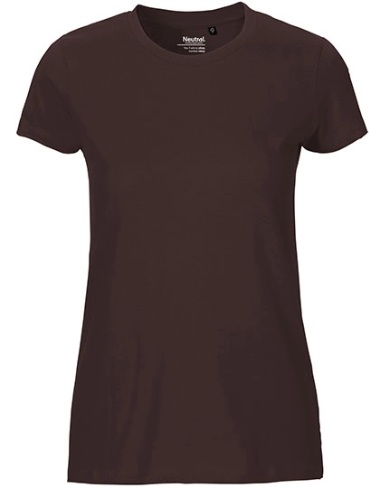 Ladies´ Fit T-Shirt zum Besticken und Bedrucken in der Farbe Brown mit Ihren Logo, Schriftzug oder Motiv.