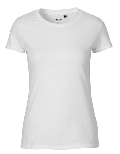 Ladies´ Fit T-Shirt zum Besticken und Bedrucken in der Farbe White mit Ihren Logo, Schriftzug oder Motiv.