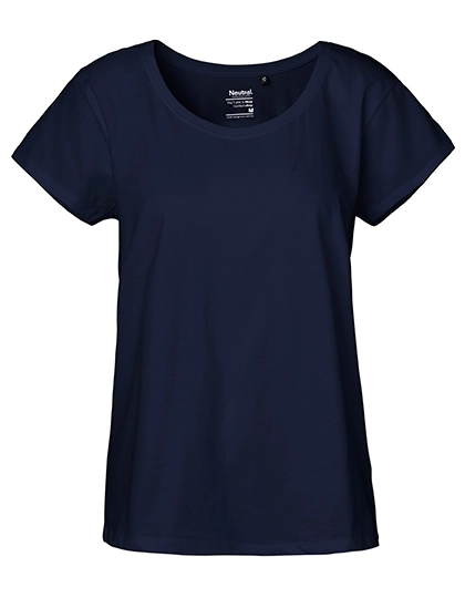 Ladies´ Loose Fit T-Shirt zum Besticken und Bedrucken in der Farbe Navy mit Ihren Logo, Schriftzug oder Motiv.