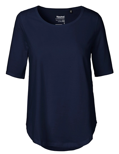 Ladies´ Half Sleeve T-Shirt zum Besticken und Bedrucken in der Farbe Navy mit Ihren Logo, Schriftzug oder Motiv.