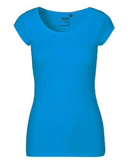 Ladies´ Roundneck T-Shirt zum Besticken und Bedrucken in der Farbe Sapphire mit Ihren Logo, Schriftzug oder Motiv.