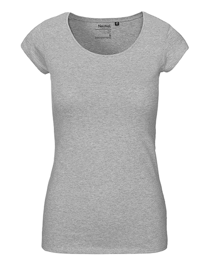 Ladies´ Roundneck T-Shirt zum Besticken und Bedrucken in der Farbe Sport Grey mit Ihren Logo, Schriftzug oder Motiv.