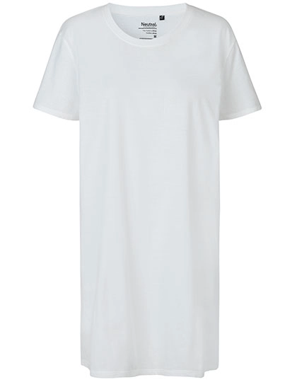 Ladies´ Long Length T-Shirt zum Besticken und Bedrucken in der Farbe White mit Ihren Logo, Schriftzug oder Motiv.