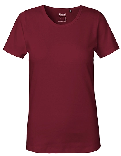 Ladies´ Interlock T-Shirt zum Besticken und Bedrucken in der Farbe Bordeaux mit Ihren Logo, Schriftzug oder Motiv.