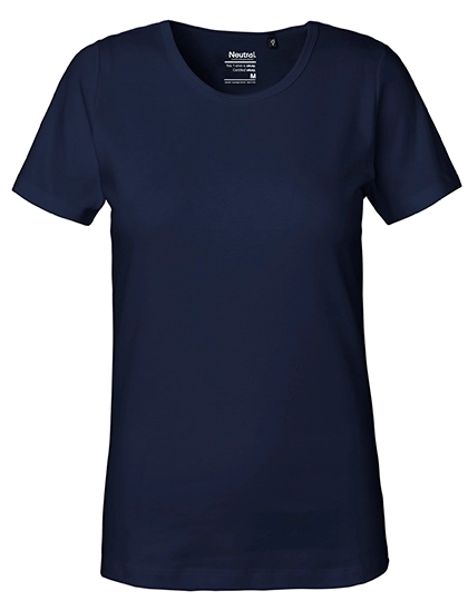 Ladies´ Interlock T-Shirt zum Besticken und Bedrucken in der Farbe Navy mit Ihren Logo, Schriftzug oder Motiv.