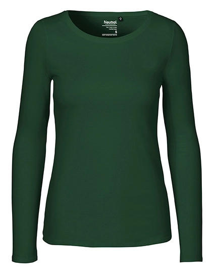 Ladies´ Long Sleeve T-Shirt zum Besticken und Bedrucken in der Farbe Bottle Green mit Ihren Logo, Schriftzug oder Motiv.