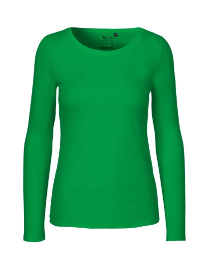 Ladies´ Long Sleeve T-Shirt zum Besticken und Bedrucken in der Farbe Green mit Ihren Logo, Schriftzug oder Motiv.