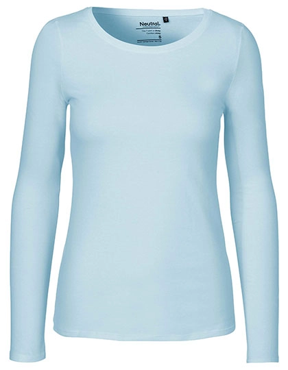 Ladies´ Long Sleeve T-Shirt zum Besticken und Bedrucken in der Farbe Light Blue mit Ihren Logo, Schriftzug oder Motiv.