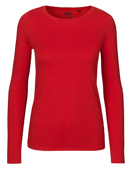 Ladies´ Long Sleeve T-Shirt zum Besticken und Bedrucken in der Farbe Red mit Ihren Logo, Schriftzug oder Motiv.