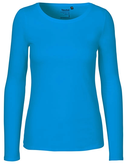 Ladies´ Long Sleeve T-Shirt zum Besticken und Bedrucken in der Farbe Sapphire mit Ihren Logo, Schriftzug oder Motiv.