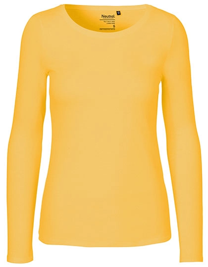 Ladies´ Long Sleeve T-Shirt zum Besticken und Bedrucken in der Farbe Yellow mit Ihren Logo, Schriftzug oder Motiv.