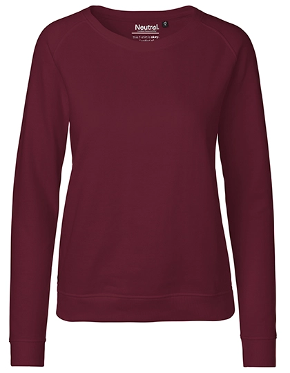 Ladies´ Sweatshirt zum Besticken und Bedrucken in der Farbe Bordeaux mit Ihren Logo, Schriftzug oder Motiv.