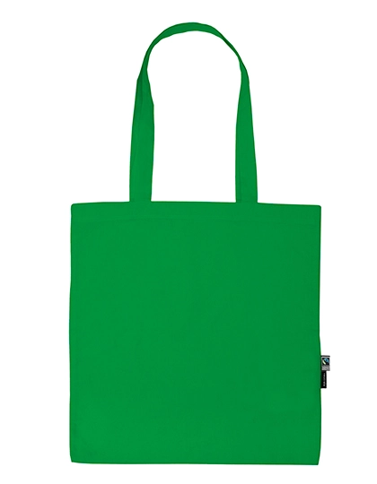 Shopping Bag With Long Handles zum Besticken und Bedrucken in der Farbe Green mit Ihren Logo, Schriftzug oder Motiv.