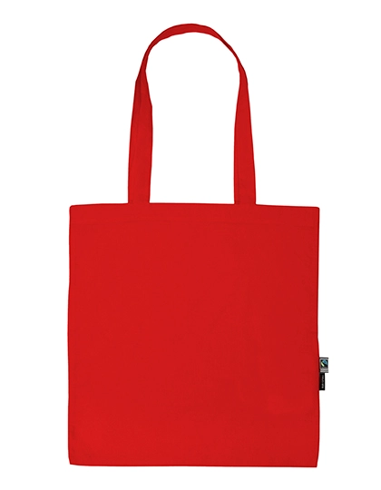 Shopping Bag With Long Handles zum Besticken und Bedrucken in der Farbe Red mit Ihren Logo, Schriftzug oder Motiv.