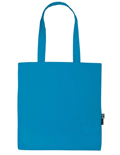 Shopping Bag With Long Handles zum Besticken und Bedrucken in der Farbe Sapphire mit Ihren Logo, Schriftzug oder Motiv.