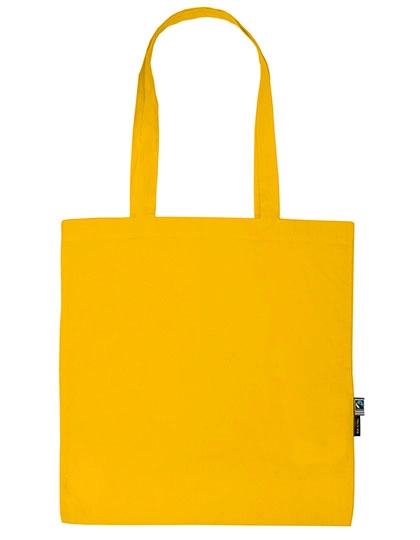 Shopping Bag With Long Handles zum Besticken und Bedrucken in der Farbe Yellow mit Ihren Logo, Schriftzug oder Motiv.
