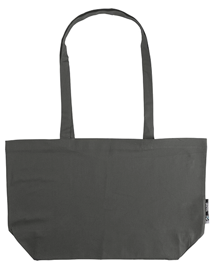 Shopping Bag With Gusset zum Besticken und Bedrucken in der Farbe Charcoal mit Ihren Logo, Schriftzug oder Motiv.