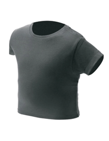Baby T-Shirt zum Besticken und Bedrucken in der Farbe Black mit Ihren Logo, Schriftzug oder Motiv.