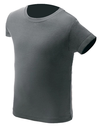 Kids´ T-Shirt zum Besticken und Bedrucken in der Farbe Dark Grey mit Ihren Logo, Schriftzug oder Motiv.