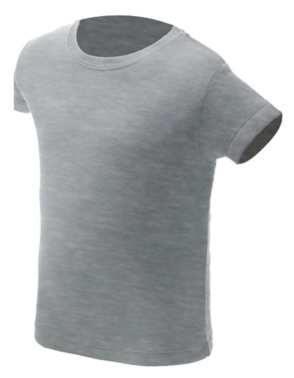 Kids´ T-Shirt zum Besticken und Bedrucken in der Farbe Grey Melange mit Ihren Logo, Schriftzug oder Motiv.