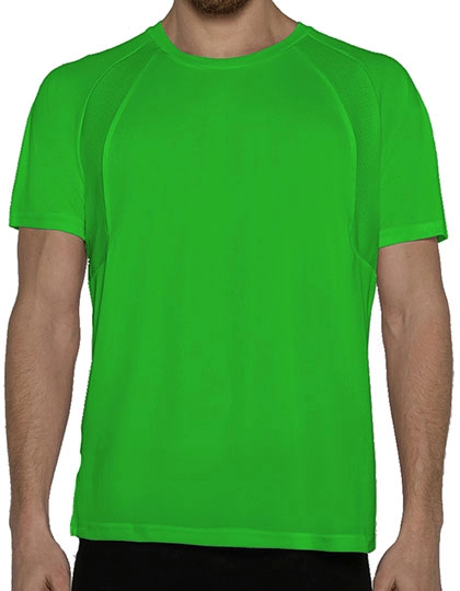Men´s Shirt Sport zum Besticken und Bedrucken in der Farbe Apple Green Fluor mit Ihren Logo, Schriftzug oder Motiv.