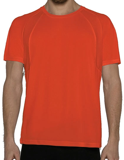 Men´s Shirt Sport zum Besticken und Bedrucken in der Farbe Orange Fluor mit Ihren Logo, Schriftzug oder Motiv.