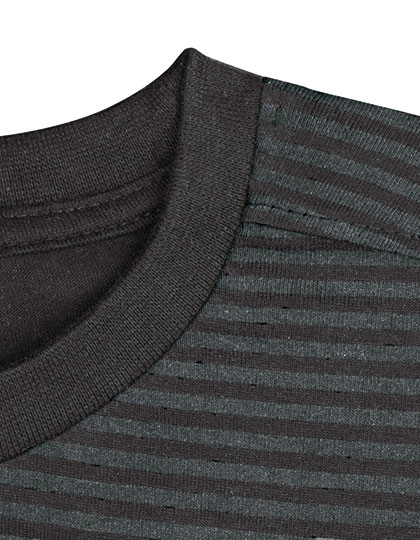 T-Shirt Boston zum Besticken und Bedrucken in der Farbe Black-Dark Grey (Striped) mit Ihren Logo, Schriftzug oder Motiv.