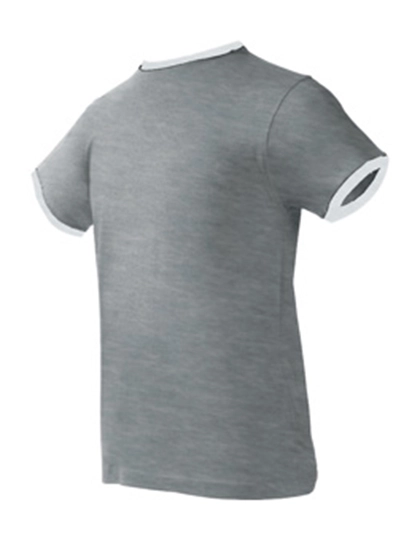 T-Shirt Boston zum Besticken und Bedrucken in der Farbe Grey Melange-White mit Ihren Logo, Schriftzug oder Motiv.