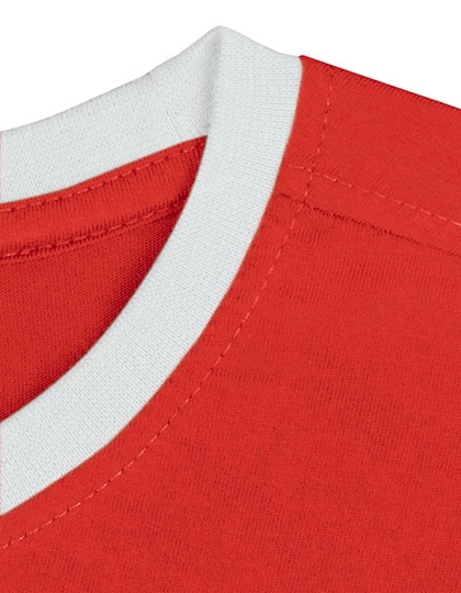 T-Shirt Boston zum Besticken und Bedrucken in der Farbe Red-White mit Ihren Logo, Schriftzug oder Motiv.