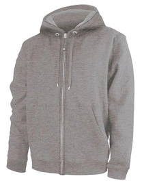Men´s Hooded Sweat Jacket Tibet zum Besticken und Bedrucken in der Farbe Grey Melange mit Ihren Logo, Schriftzug oder Motiv.