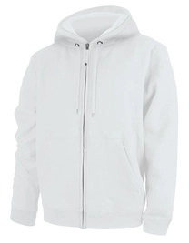 Men´s Hooded Sweat Jacket Tibet zum Besticken und Bedrucken in der Farbe White mit Ihren Logo, Schriftzug oder Motiv.
