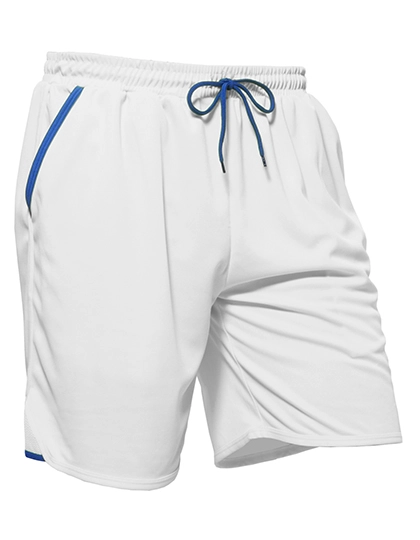 Sport Pants Energy zum Besticken und Bedrucken in der Farbe White-Royal Fluor mit Ihren Logo, Schriftzug oder Motiv.