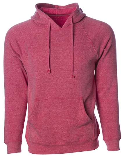 Unisex Midweight Special Blend Raglan Hooded Pullover zum Besticken und Bedrucken in der Farbe Pomegranate mit Ihren Logo, Schriftzug oder Motiv.