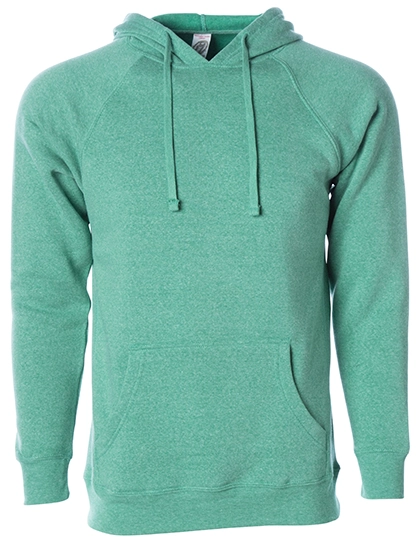 Unisex Midweight Special Blend Raglan Hooded Pullover zum Besticken und Bedrucken in der Farbe Sea Green mit Ihren Logo, Schriftzug oder Motiv.