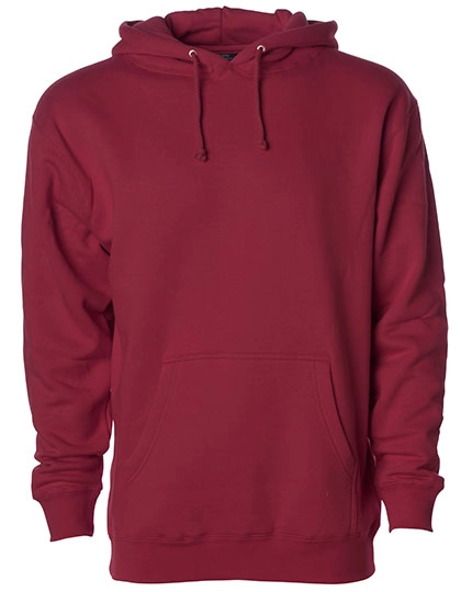 Men´s Heavyweight Hooded Pullover zum Besticken und Bedrucken in der Farbe Cardinal mit Ihren Logo, Schriftzug oder Motiv.